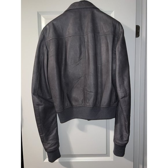 Rick Owens Oblong Collar Leather bomber jacket - Picture 7 of 9